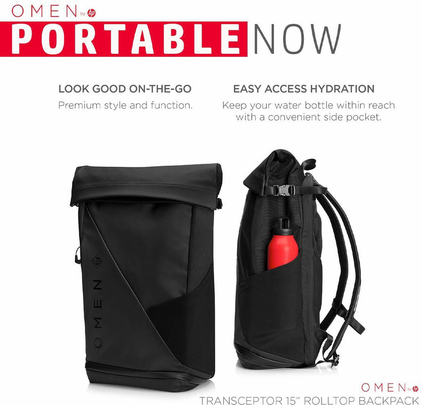 HP OMEN Transceptor Water Resistant 15 Rolltop with Built in USB