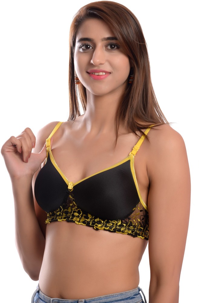 Buy online Black Printed Push Up Bra from lingerie for Women by Prettycat  for ₹400 at 56% off