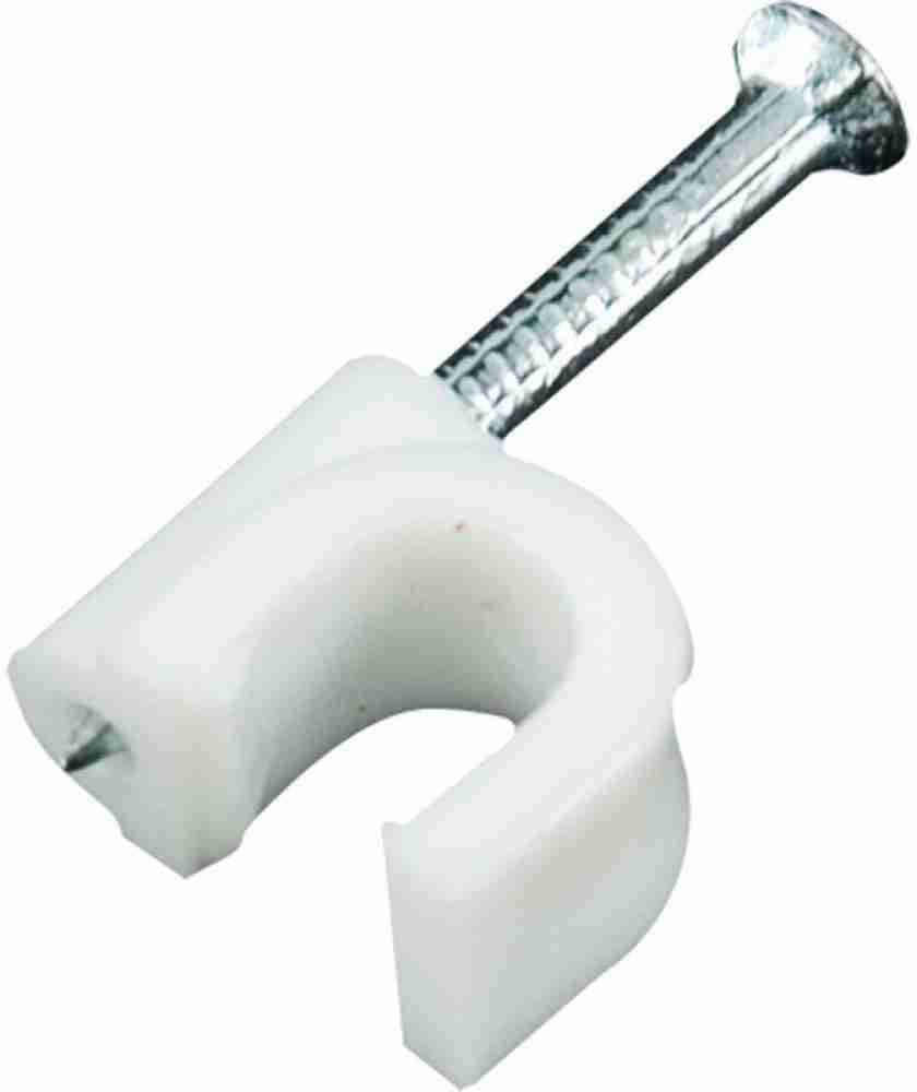 RPI SHOP - 4mm Diameter wire Fastener Circle Cable Clip With Metal Nail For  Cable Management Pack Of 200 Pcs Plastic Standard Cable Tie Price in India  - Buy RPI SHOP 