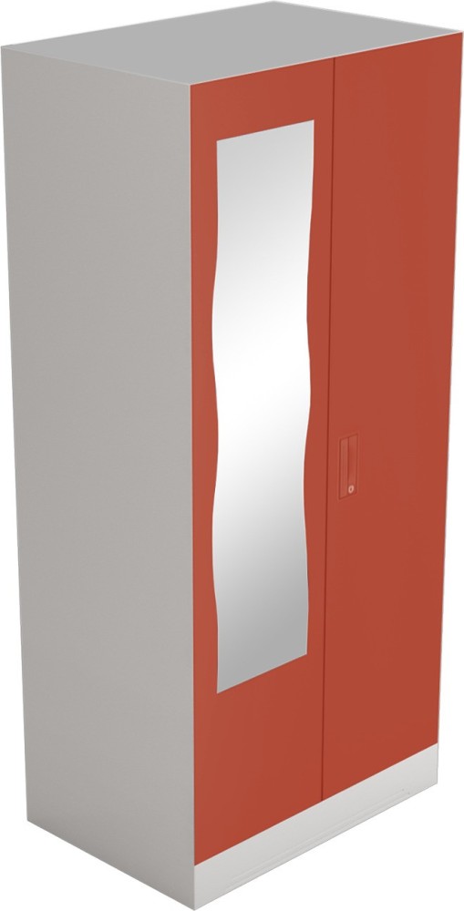 GODREJ INTERIO Slimline Fantasia 2 Door Steel Almirah in Red