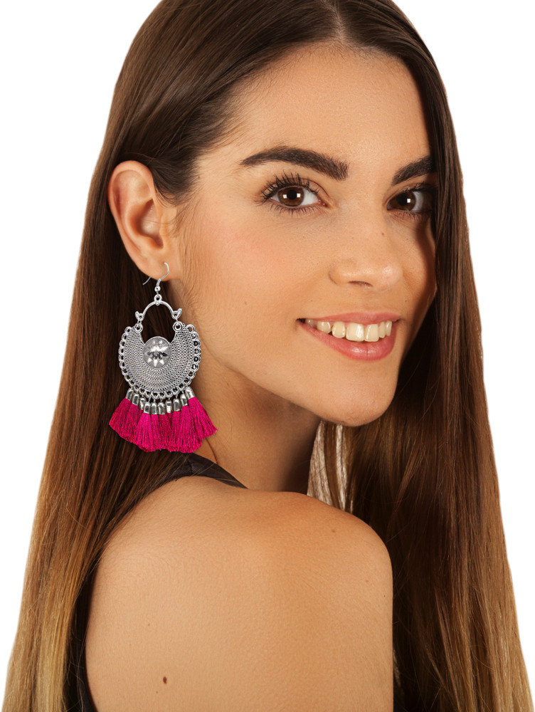 Paparazzi Earring  Tassels and Tiaras  Pink  Paparazzi Jewelry  Online  Store  DebsJewelryShopcom