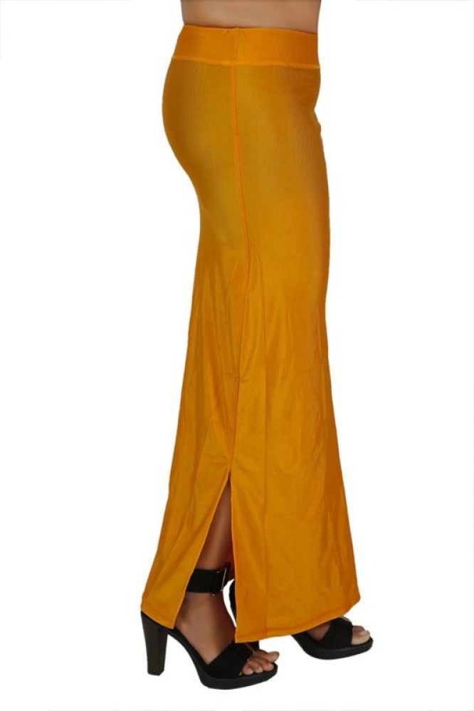 Buy Saree Shapewear Petticoat with Side Slit in Orange Online