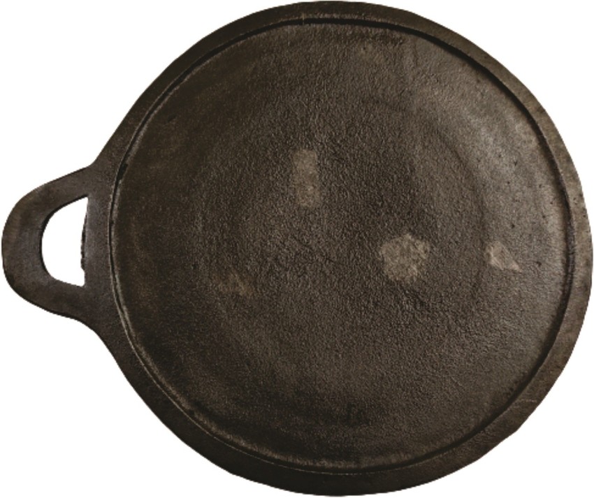 Forza Cast-Iron 27 cm Dosa Tawa Pan, Pre-Seasoned Cookware