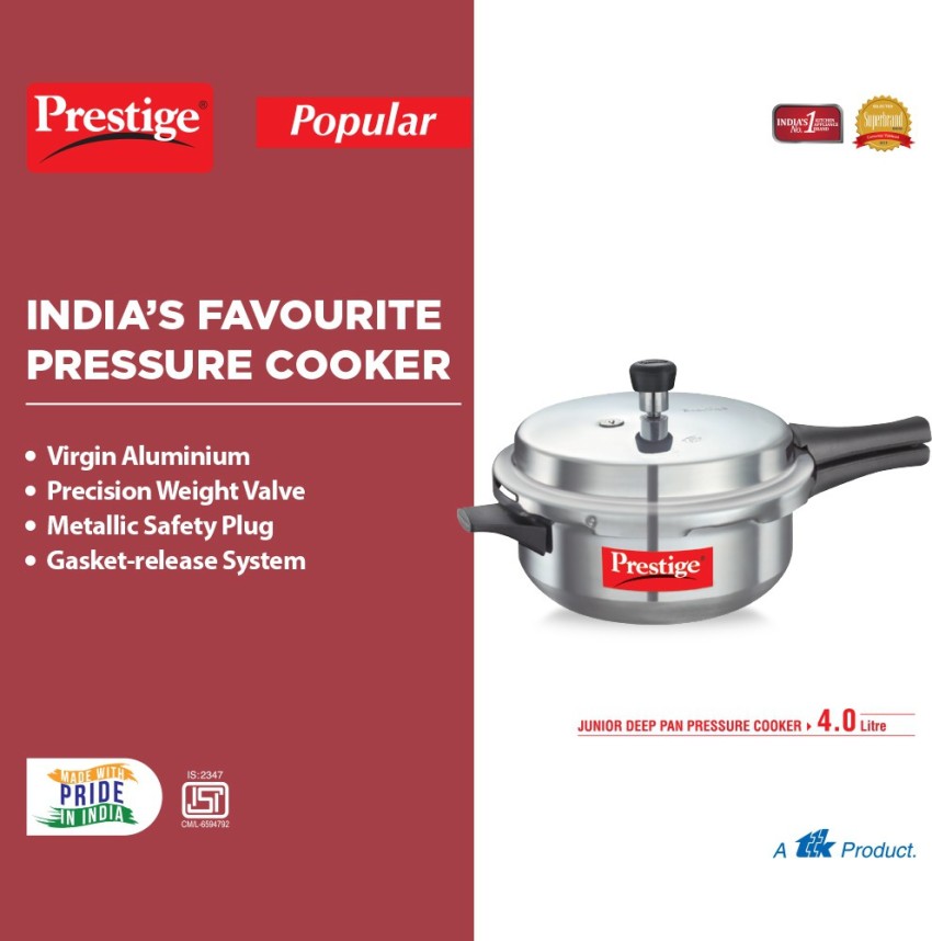 Prestige 4 litre aluminium pressure online cooker