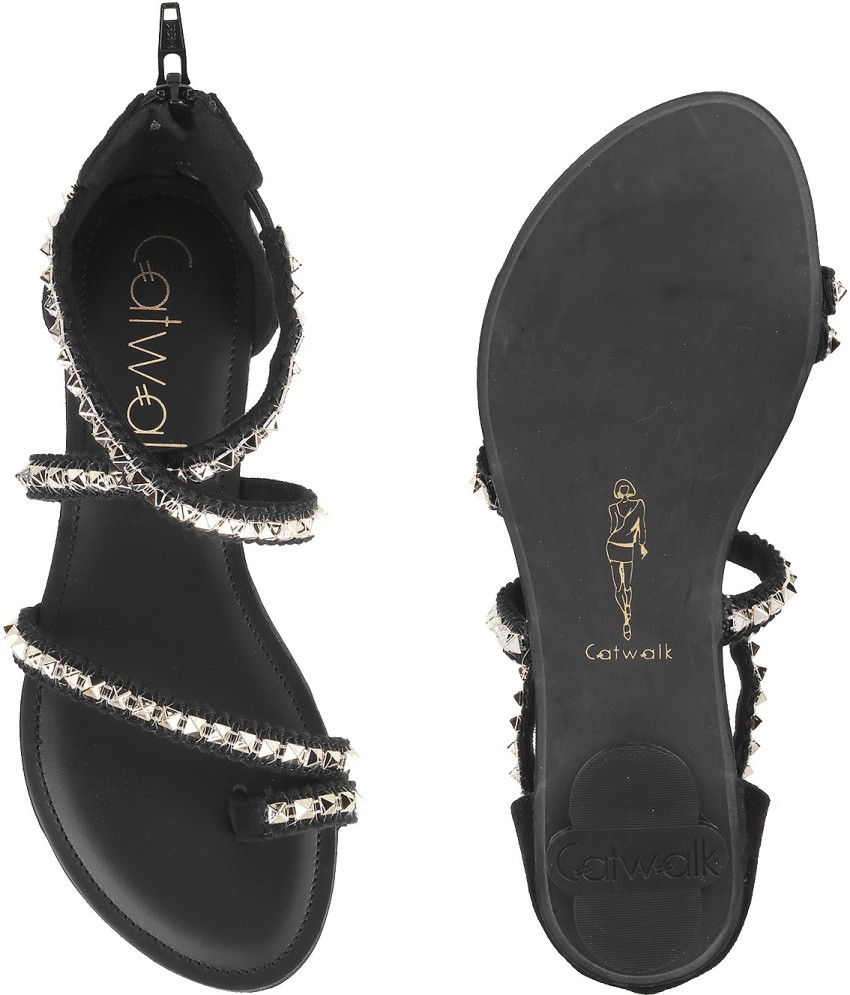 Catwalk black online sandals