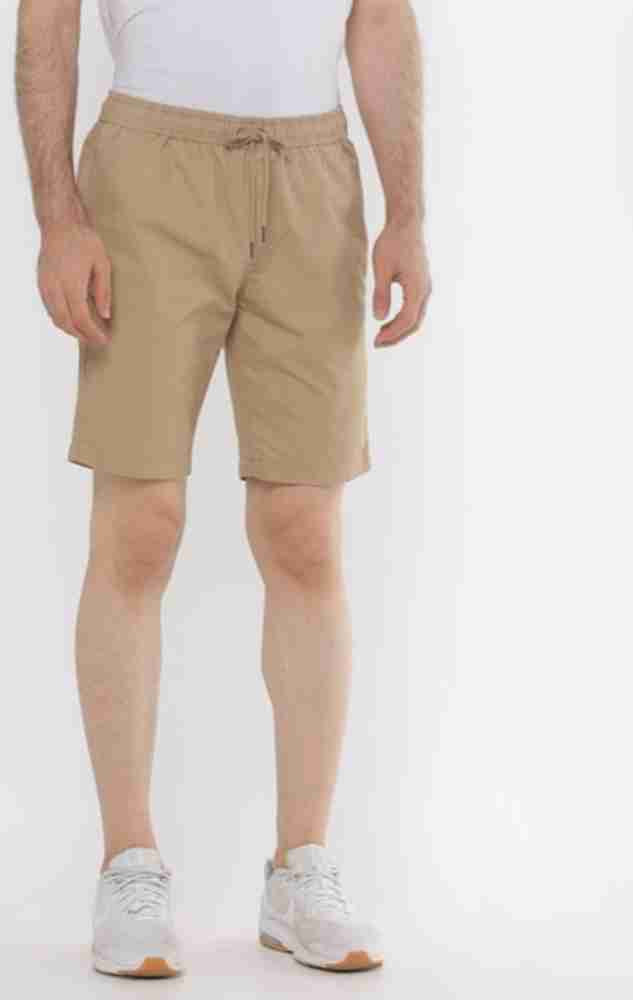 dnmx Solid Men Denim Khaki Denim Shorts Buy dnmx Solid Men Denim