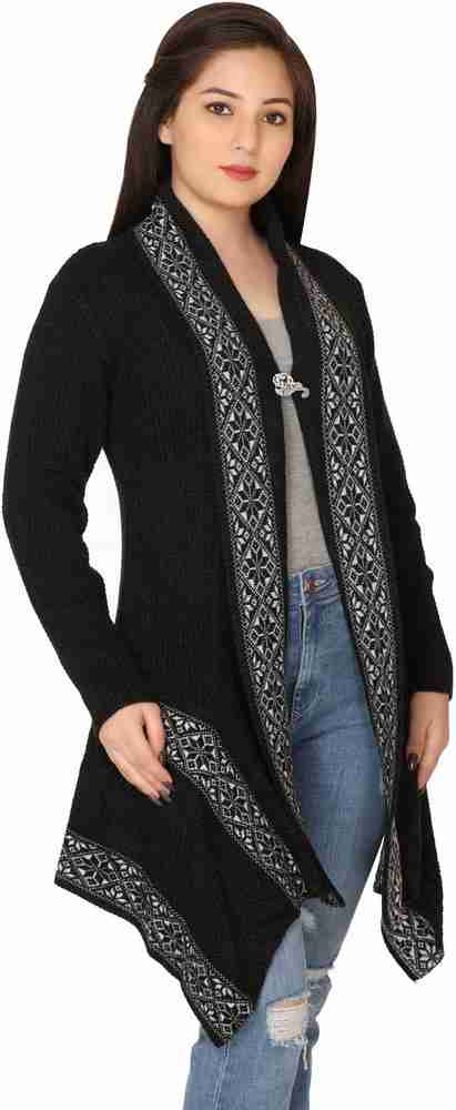 Black best sale woolen shrug