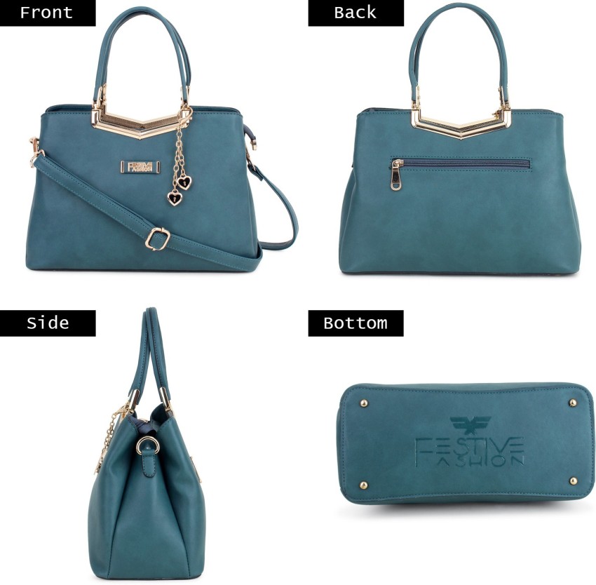 Festive Fashion Blue Hand held Bag Womens Blue handbag blue