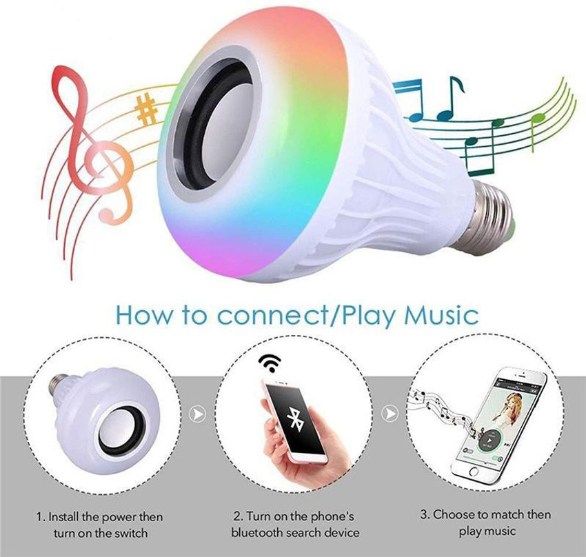 Buy IMMUTABLE LED RGB Bluetooth Speaker Bulb Wireless Music