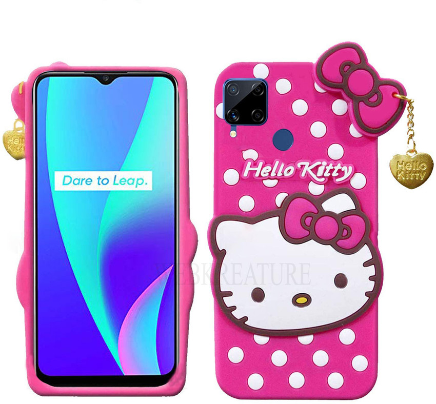 WEBKREATURE Back Cover for Realme C15 Cute Hello Kitty Case