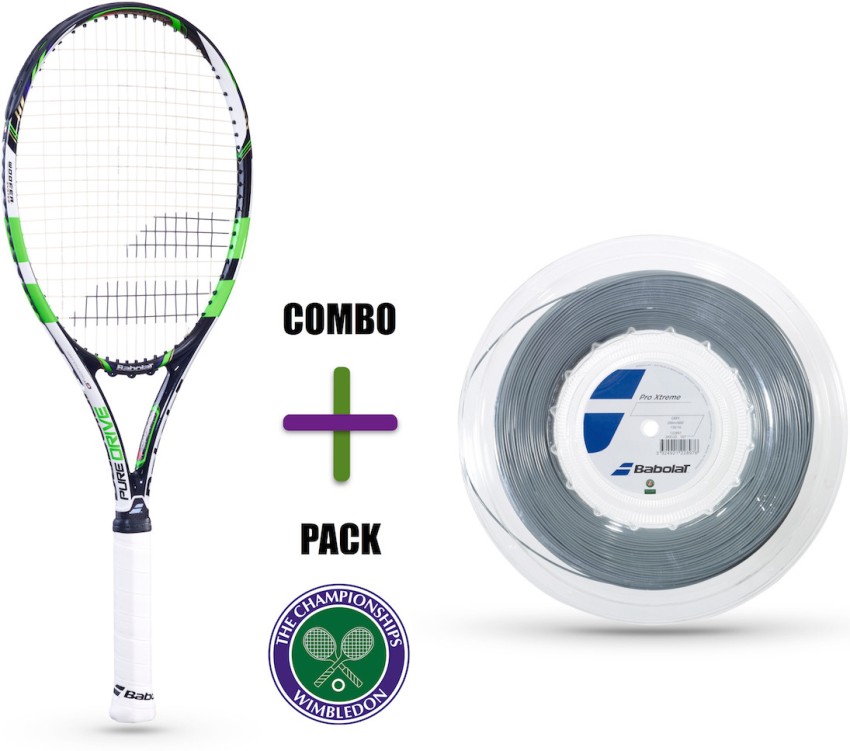 BABOLAT Combo Pack Pure Drive Gt Wimbledon Strung And Pro Xtreme