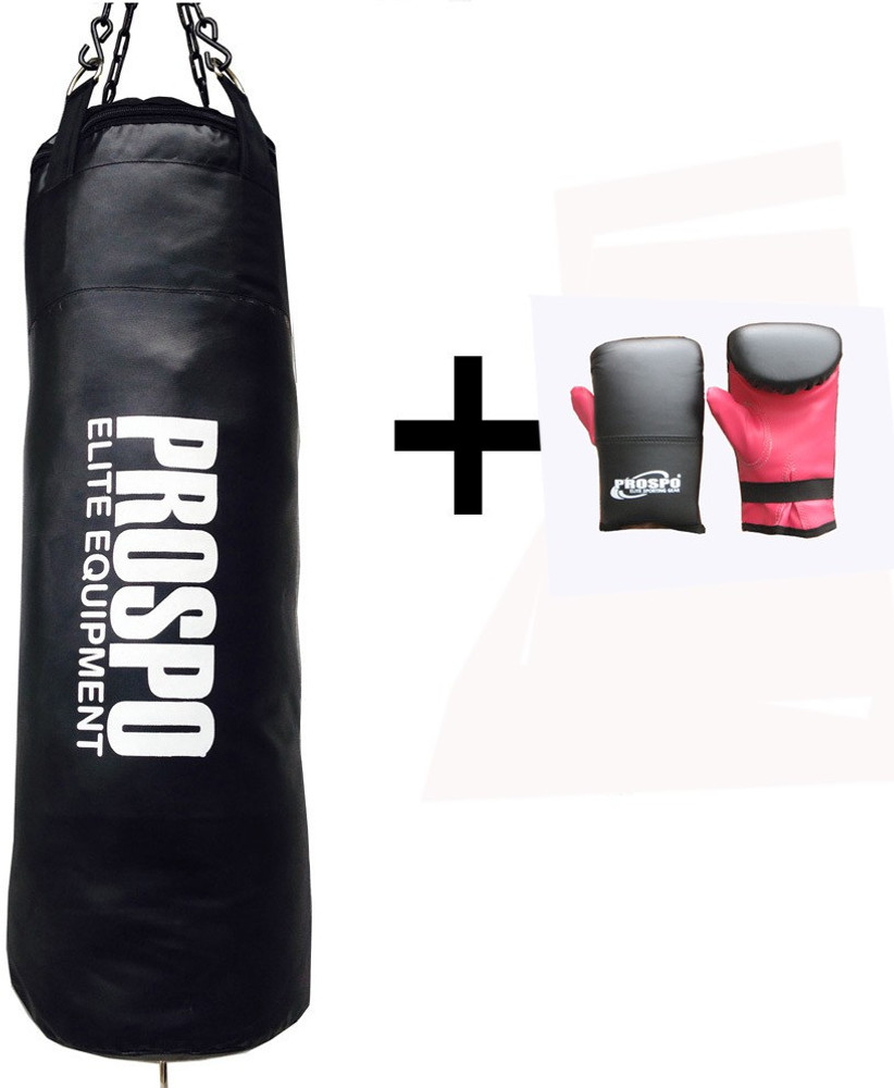 PROSPO Unfilled 3 feet Extra Tough Heavy Bag With Punching Gloves