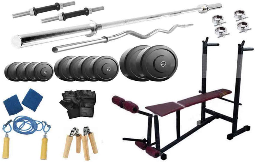 Protoner 74 kg 74 Kgs 6 In 1 Bench Home Gym Combo Price in