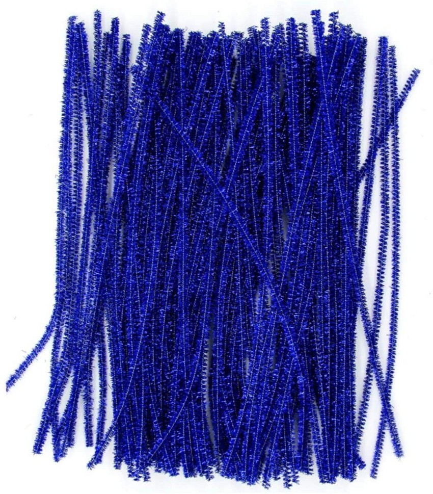 Light Blue Chenille Stem Pipe Cleaners, 6mm x 12 inch, 25 Pack