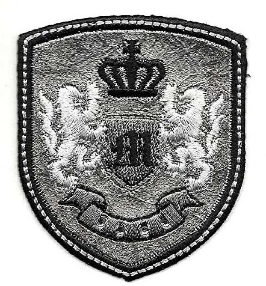 PA Letter M Ramnt Lion Crest Crown Coat of Arms Patch Embroide