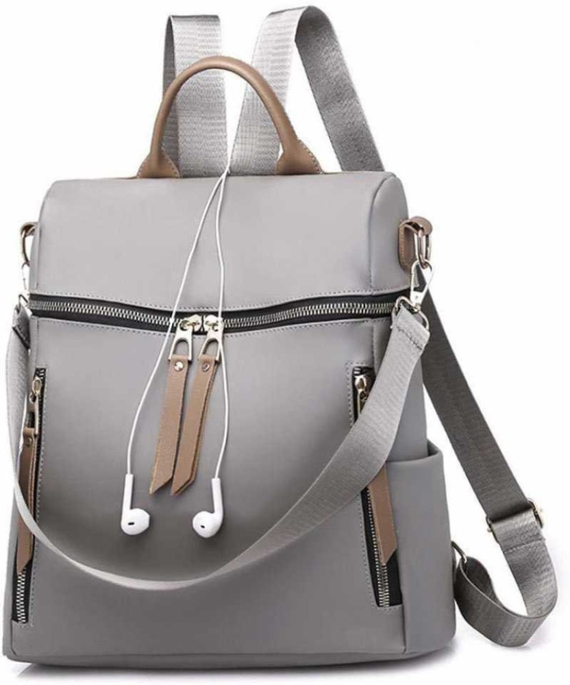 Flipkart KGN COLLECTION Trendy Zipper School College Bag For Girls Grey Multipurpose Bag Multipurpose Bag