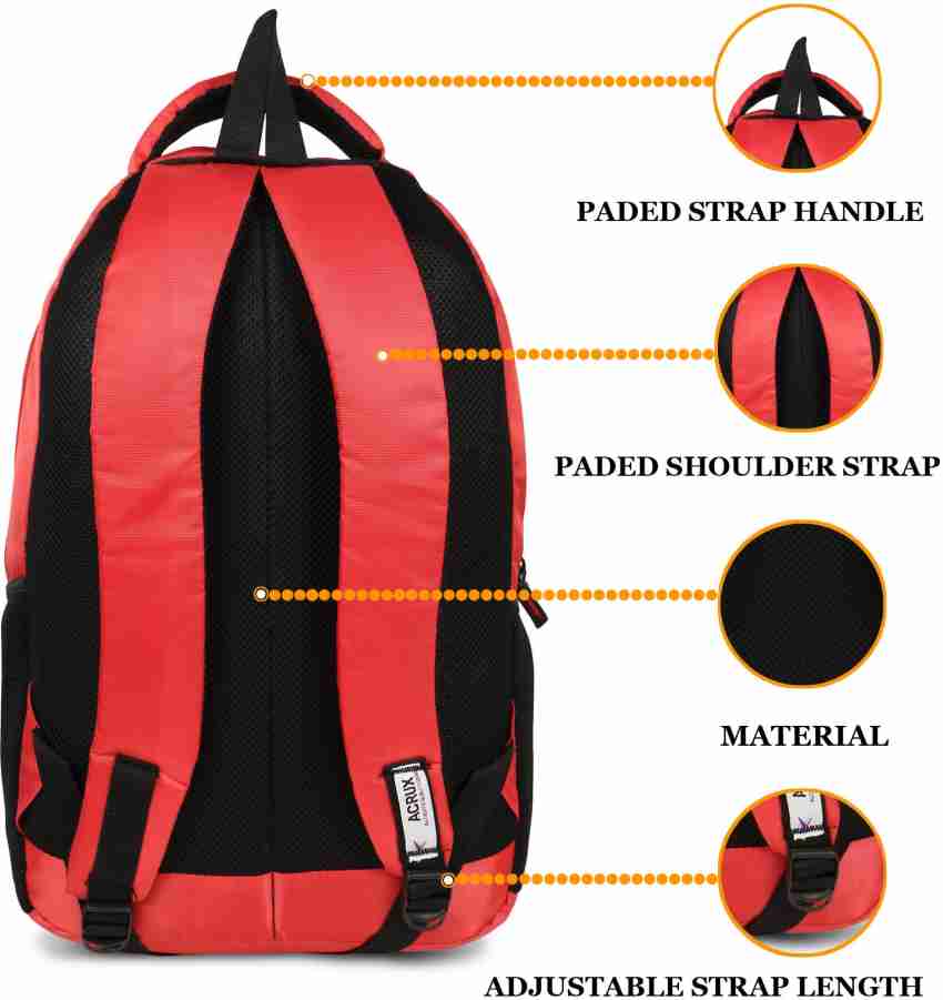 Red and black school bag hot sale