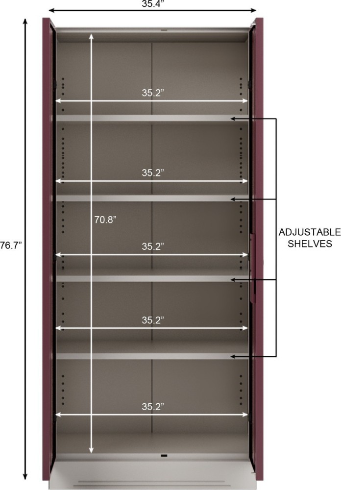 GODREJ INTERIO Slimline Fantasia 2 Door Steel Almirah with 4