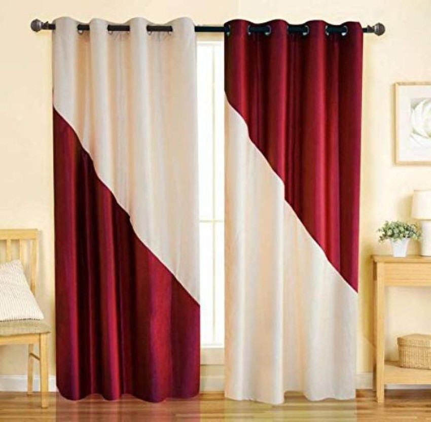 Blexos 213 cm (7 ft) Polyester Semi Transparent Door Curtain (Pack 