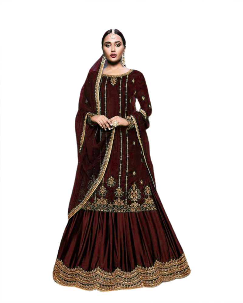 Velvet lehenga flipkart outlet