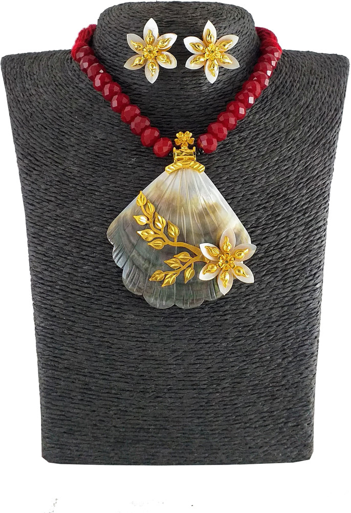 Sukhen Antique Jewellery Brass Shell Gold plated Gold Jewellery