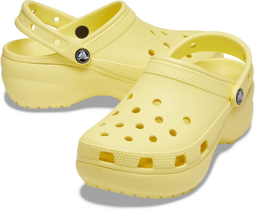 Pastel yellow shop crocs