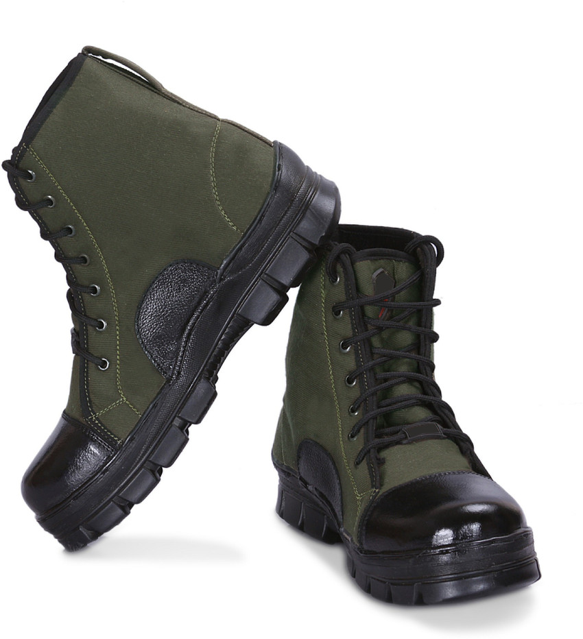 Army green shop boots