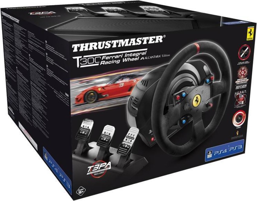  Thrustmaster T300 Ferrari Integral Racing Wheel Alcantara  Edition Racing Wheel with pedals Compatible with (PS5, PS4, PC) :  Everything Else