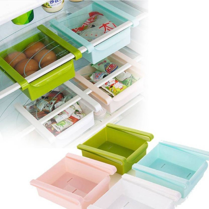 Refrigerator Storage Rack, Fridge Drawer Organizer, Sliding