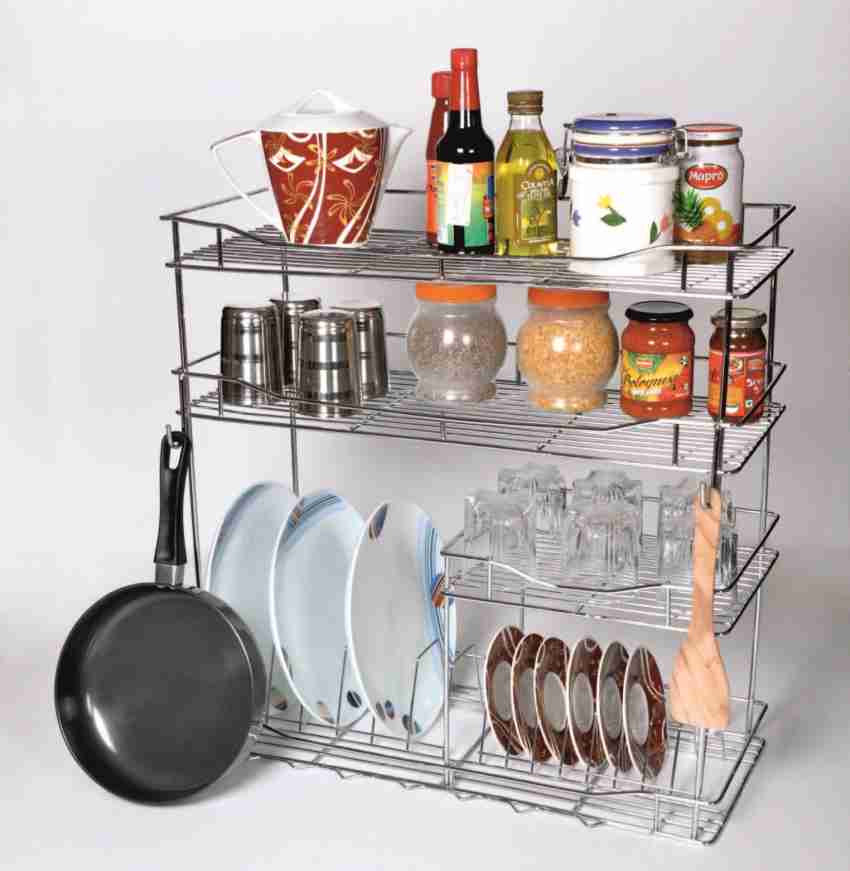 Home Maker Kitchen Rack Stainless Steel Bartan Rack Price in India