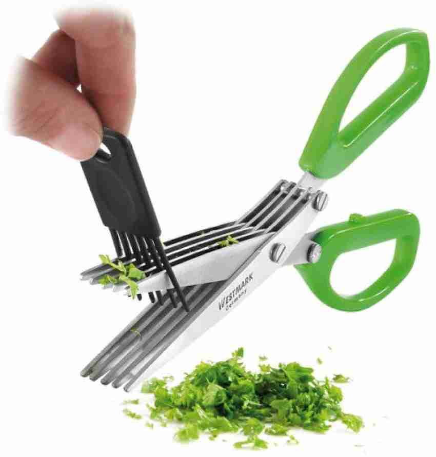 Multi Layer Stainless Steel Scissors Herb Cutting Shears Chopped