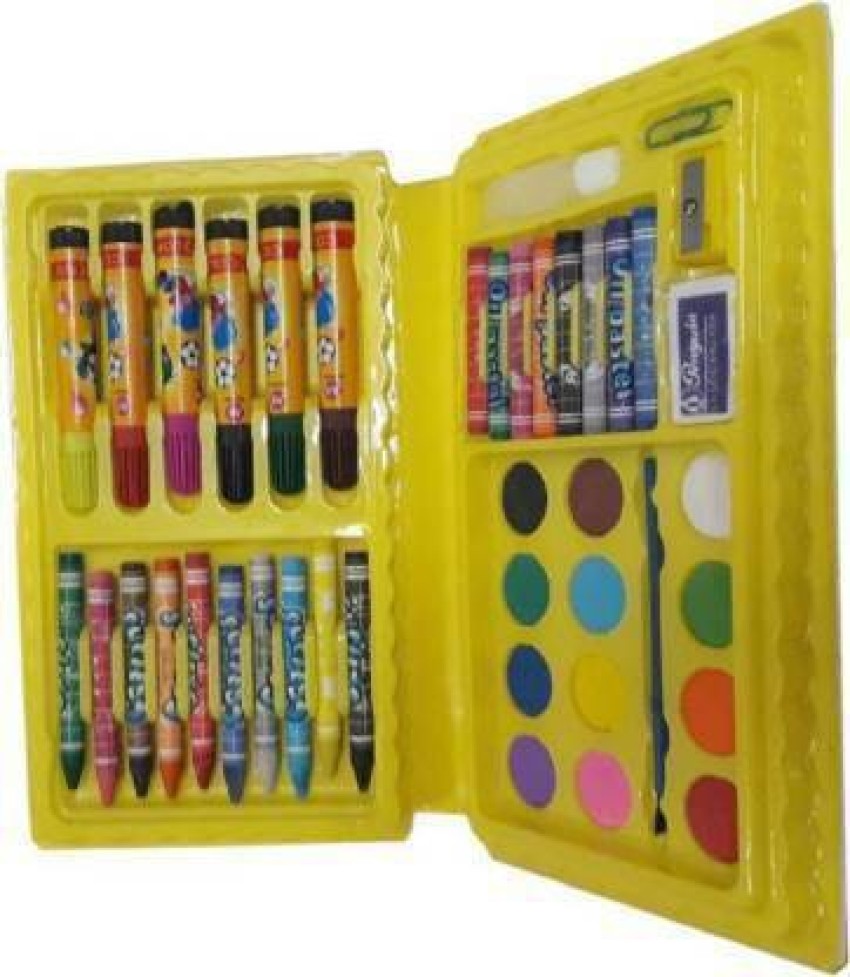 42 Pcs Coloring Kit Set With Crayons, Watercolors and Sketch Pens