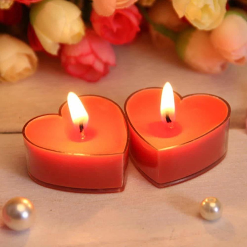 100pcs Heart Shaped Candles, Smokeless Tealights Candle, Tea Light Candles for Birthday, Proposal, Wedding, Party, Red, Wedding Engagement, Valentines