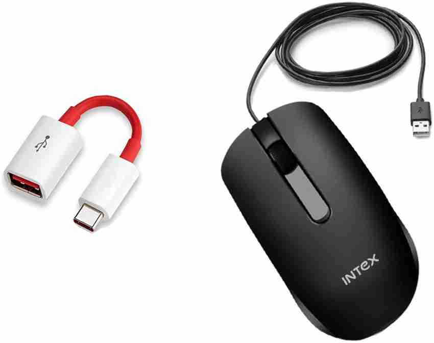 Intex usb mouse usb otg connector c type best quality Combo Set