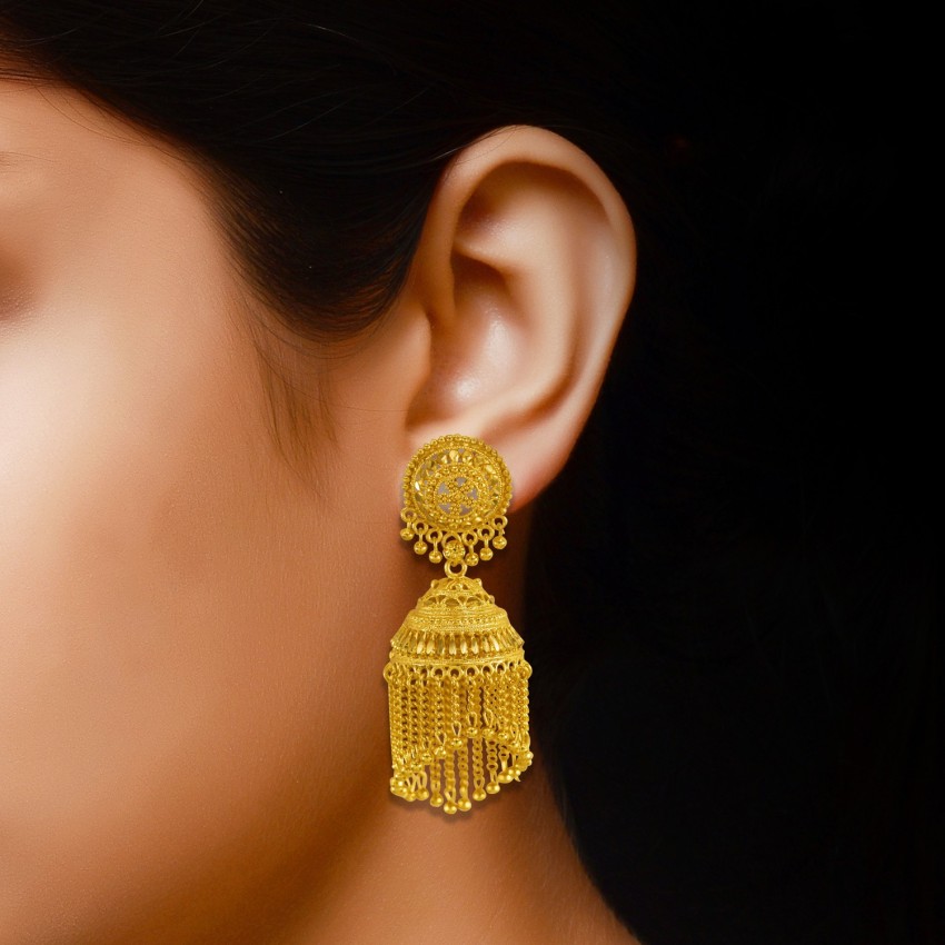 New traditional gold on sale jhumka design