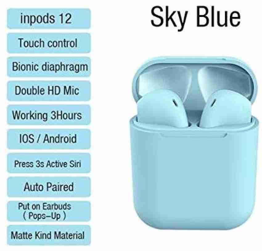 phinics inpods 12 I12 BLUETOOTH EARPODS BLUE Bluetooth Headset