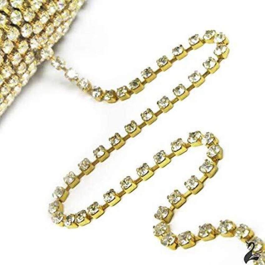 Sei Bella Rhinestone Chain for Jewellery Making, Decoration, Craft  Material- 3 meter Lace Reel Price in India - Buy Sei Bella Rhinestone Chain  for Jewellery Making, Decoration, Craft Material- 3 meter Lace