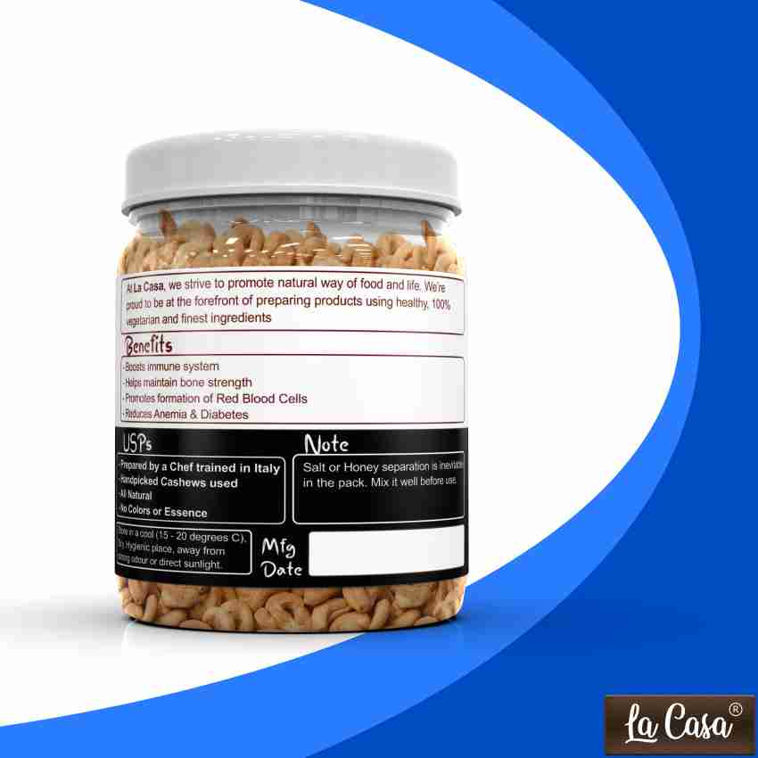 La Casa Salted & Roasted Cashews, Hand Picked Cashews, Cashews Price in  India - Buy La Casa Salted & Roasted Cashews, Hand Picked Cashews