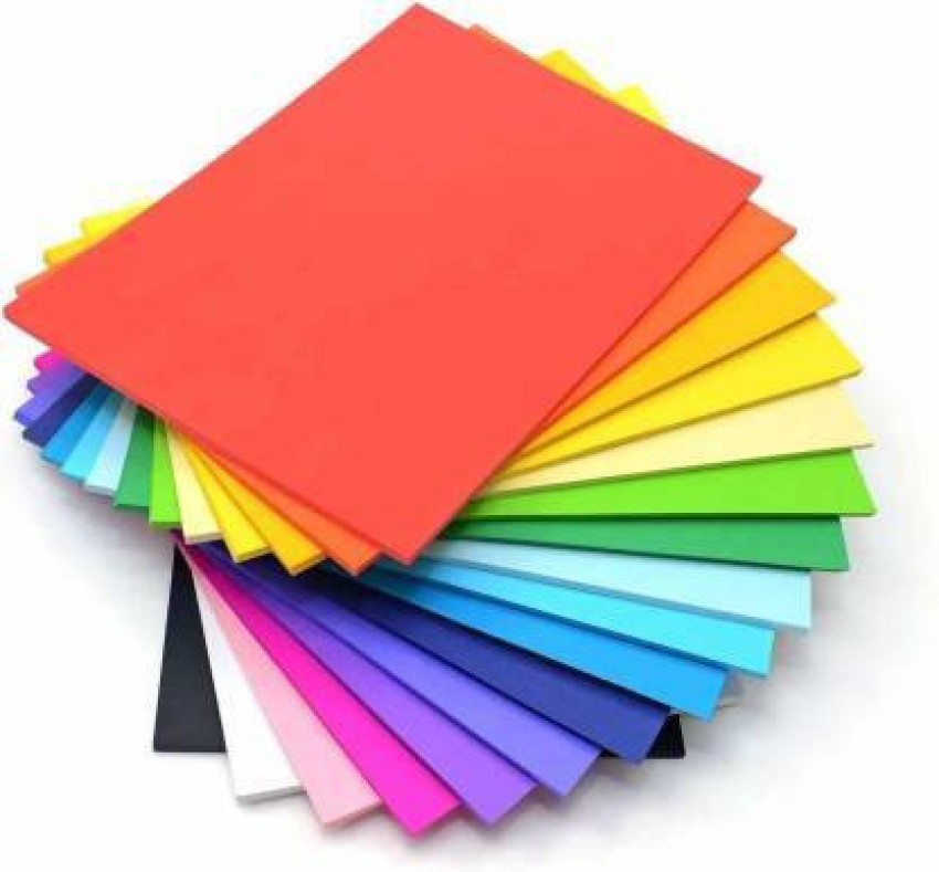 FULL SIZE MULTICOLOR CHART PAPERS 55X70 CM SET OF 20 UNRULED A1 SIZE 145  gsm Drawing