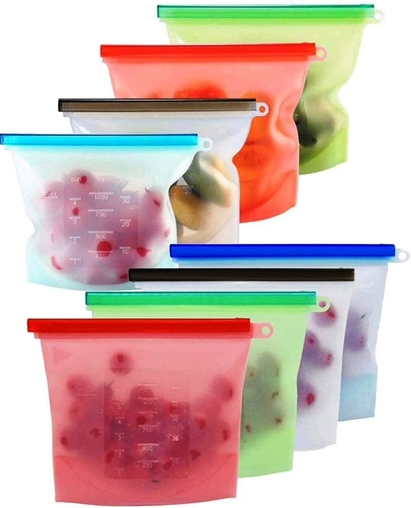 Zipper Silicone Reusable Storage Container Preservation Leakproof