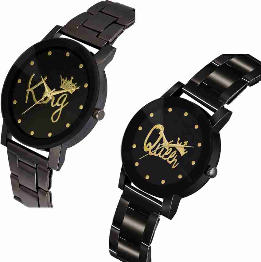 Blue Pearl King Queen Analog Watch For Couple Buy Blue Pearl King Queen Analog Watch For Couple King Queen Couple Watch Valentines Special Online at Best Prices in India Flipkart