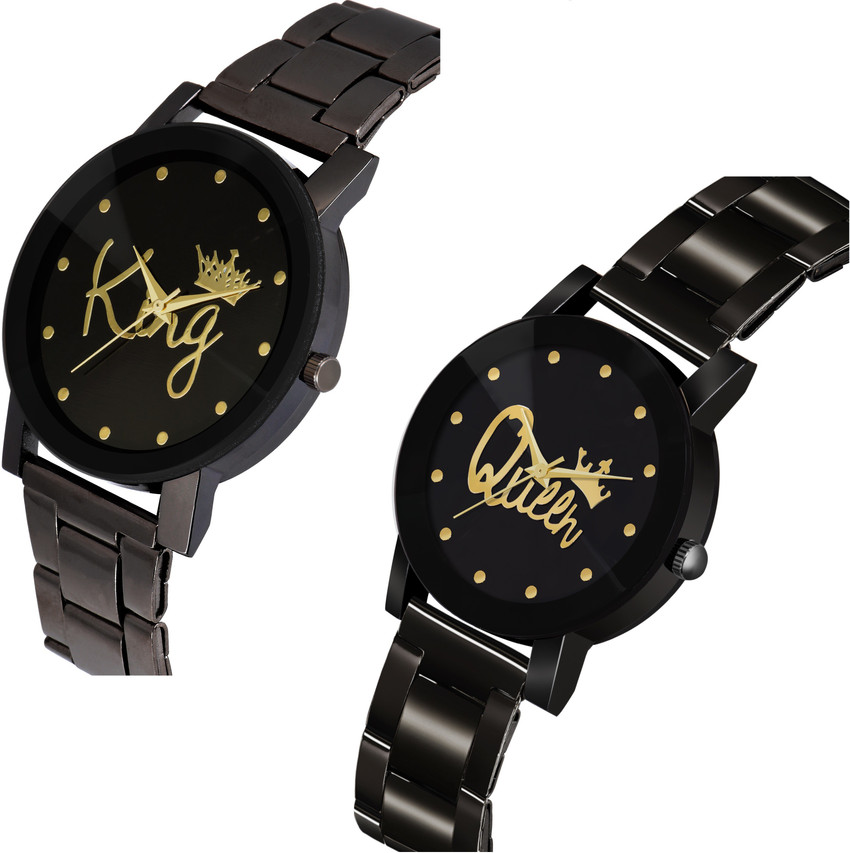 Blue Pearl King Queen Analog Watch For Couple Buy Blue Pearl