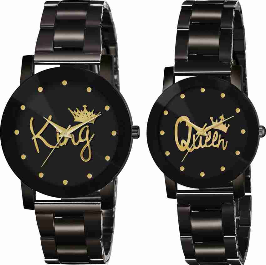 Blue Pearl King Queen Analog Watch For Couple Buy Blue Pearl King Queen Analog Watch For Couple King Queen Couple Watch Valentines Special Online at Best Prices in India Flipkart