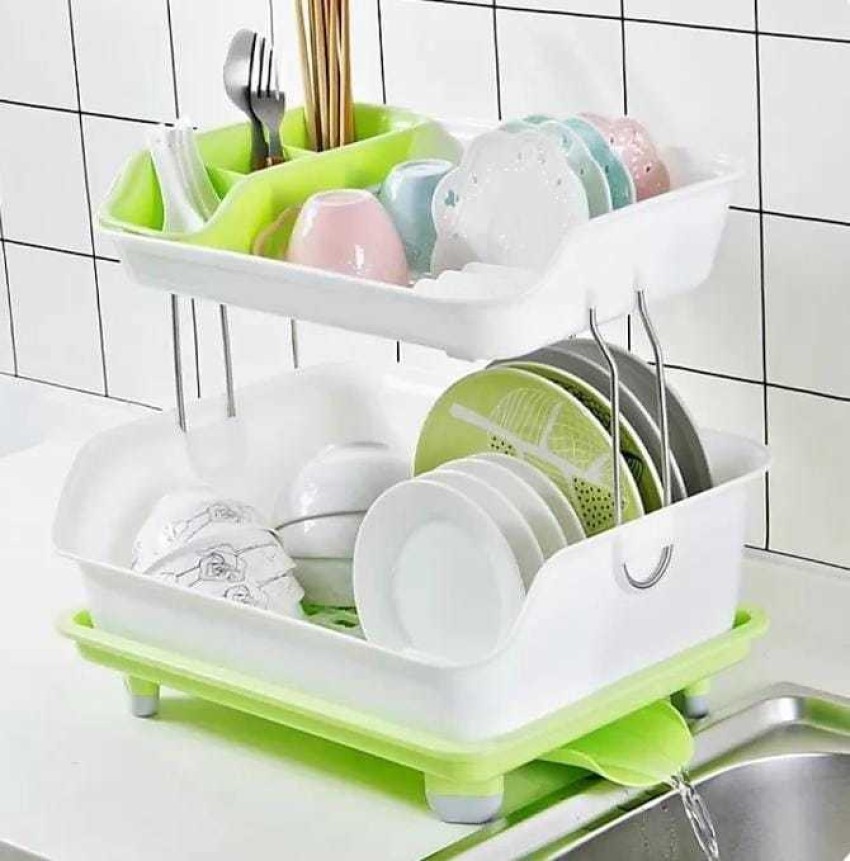 Wall-mounted Dish Rack Bowl Plate Drain Chopsticks Tableware Storage Drying  Corner Shelf Kitchen Organizer Storage Shelf Rack