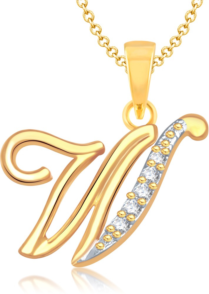 Buy VSHINE FASHION JEWELLERY Gold Plated Metal K Alphabet Pendant