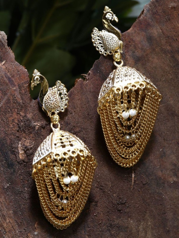 Gold Necklace with Jhumka Earring Designs  Dhanalakshmi Jewellers