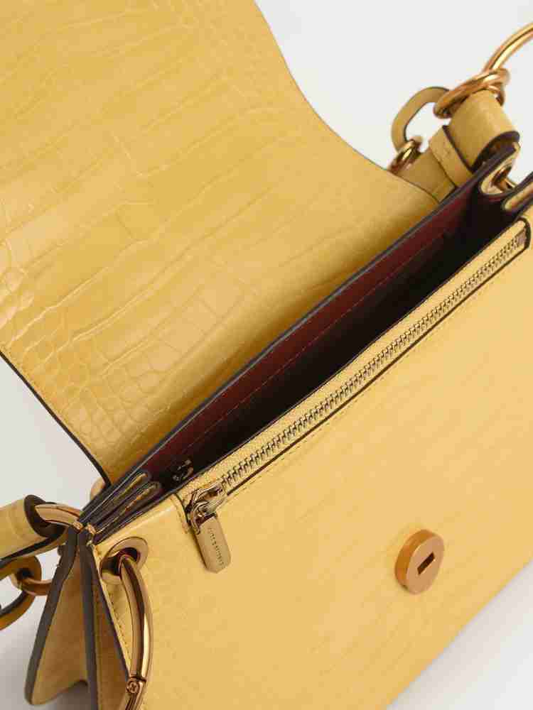 Buy Charles and Keith Women Yellow Hand-held Bag Yellow Online