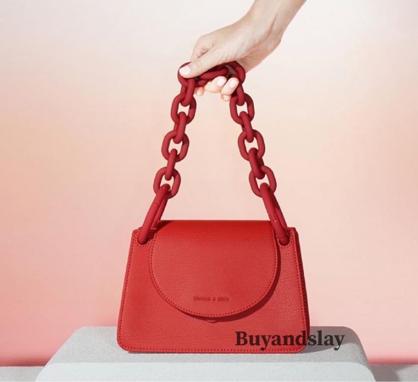 Buy Charles and Keith Women Red Hand held Bag Red Online Best