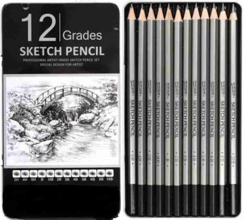Pencils  Wooden Lead Pencils - Set 12 Charcoal Pencils Kids Art