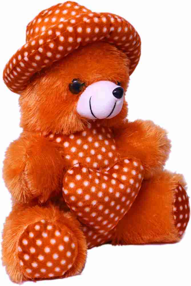 Styler Cap Soft Teddy Bear Pack Of One Orange color 30 Cm 30